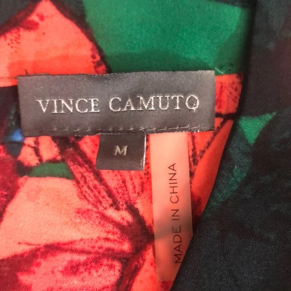 Vince Camuto Floral High/Low Sleeveless Blouse Medium - Picture 5 of 9
